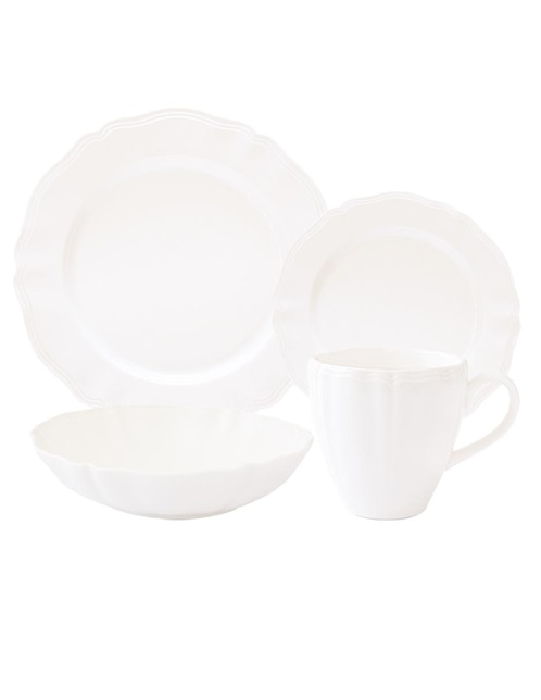Vajilla cerrada perle de porcelana para 4 personas 1