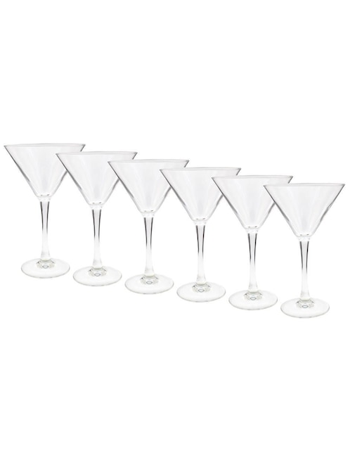 Set de copas para Martini Luminarc de vidrio 6 piezas