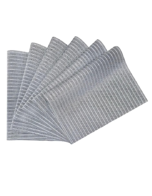 Set mantel individual rectangular de poliéster y poliuretano Genérica Linplat 18