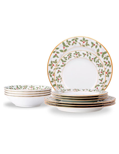 Vajilla Holly & Berry navidad de porcelana para 4 personas