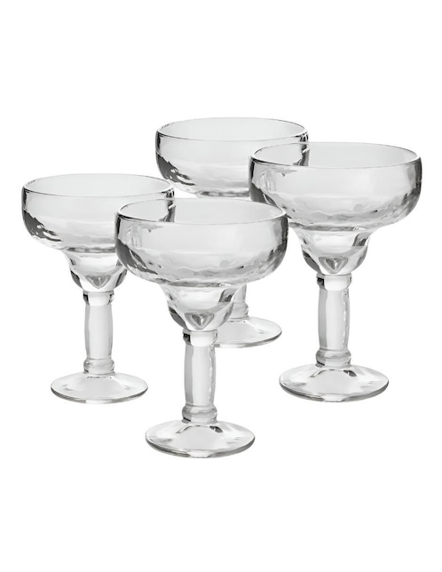 Set de copas para margarita Xtellar de vidrio 4 piezas