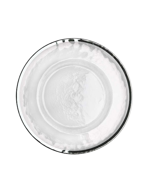 Plato base Glas Silver de vidrio 1