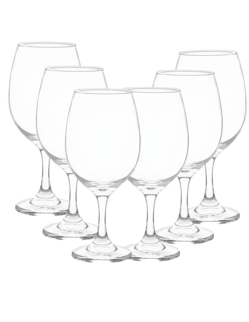 Set de copas para vino Xtellar de vidrio 6 piezas