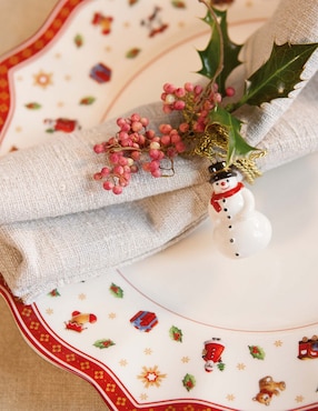 Plato trinche navideño Villeroy & Boch Toy's Delight de porcelana