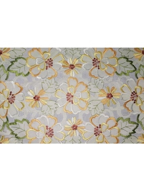 Mantel individual rectangular de poliéster Blanme Ramos