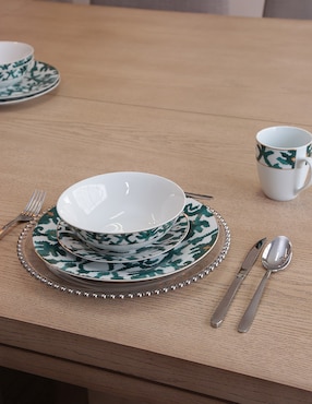Plato base N Narrative Pearl Silver de vidrio