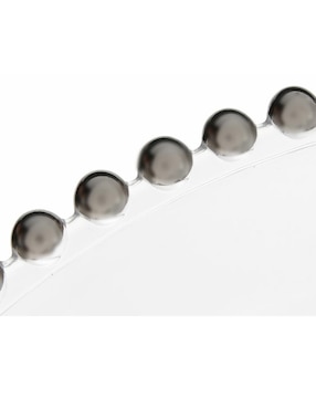 Plato base N Narrative Pearl Silver de vidrio
