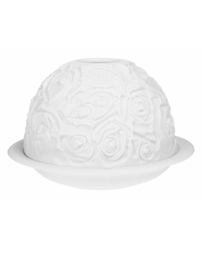 Bernardaud Litofanía Rosas T-Light Blanca
