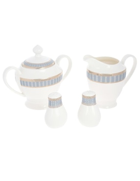 Vajilla cerrada Köstlich Blue Jasmine de porcelana para 12 personas