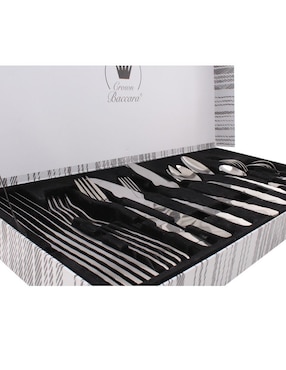 Set cubiertos Crown Baccara de acero 27 piezas