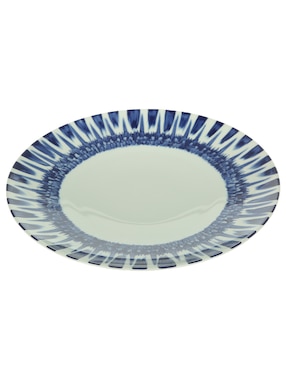 Plato trinche Bernardaud Coupe In Bloom de porcelana