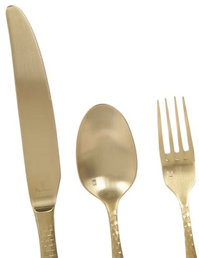 Set cubiertos Fortessa Luca Faceted de acero inoxidable 20 piezas