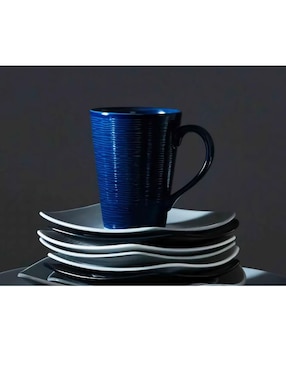 Taza Noritake 380 Mililitros Non Swirl azul marino