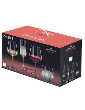 Set de copas Bohemia Tori de cristal
