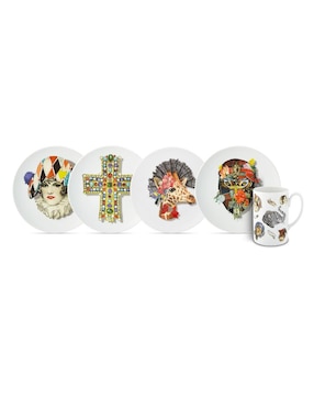 Plato postre Vista Alegre Mister Tiger Love Who You Want de porcelana