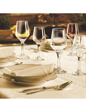 Set de copas para vino Borgonovo de vidrio