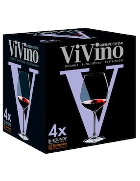Set de copas universal Nachtmann Burgundy de cristal