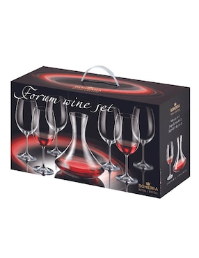 Set de copas para vino tinto Bohemia Forum de cristal
