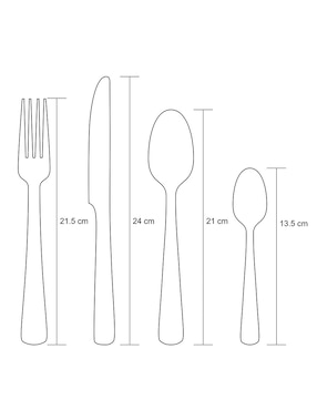 Set cubiertos Crown Baccara de acero inoxidable 24 piezas