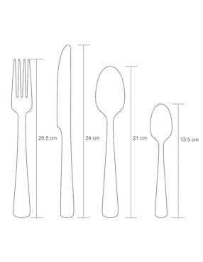 Set cubiertos Crown Baccara de acero inoxidable 24 piezas