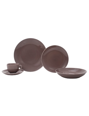 Vajilla Crown Baccara Portabella 20 Piezas De Porcelana