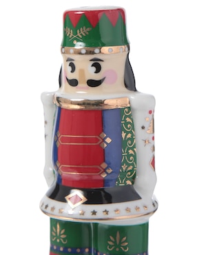 Salero y pimentero navideños N Narrative Nutcracker de porcelana