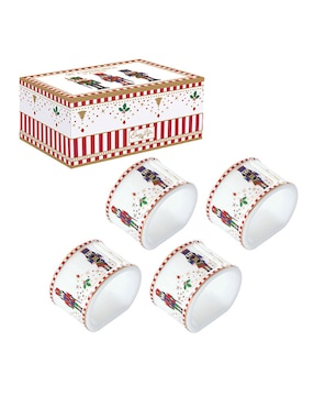 Set De Aros Navideños Para Servilletas N Narrative Classic Nutcracker