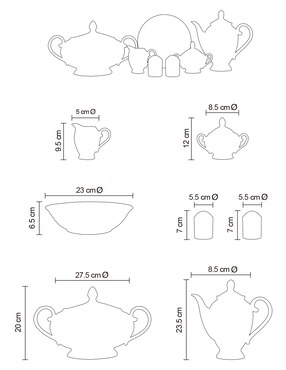Servicio de mesa Köstlich Santorini 10 piezas