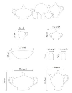 Servicio de mesa Köstlich Marselle 10 piezas