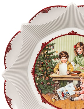 Platón navideño Villeroy & Boch Toys Fantasy Wish de porcelana