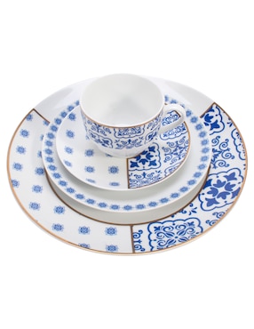 Vajilla cerrada N Narrative Borja de porcelana para 4 personas