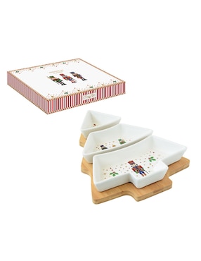 Set botanero navideño N Narrative Árbol Nutcracker de porcelana