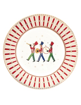 Set de plato para postre navideño N Narrative Polar Express de porcelana 4 piezas