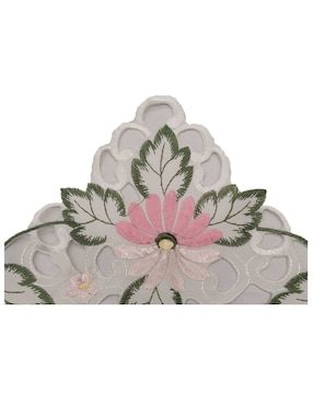 Mantel individual rectangular de poliéster Blanme Felicia