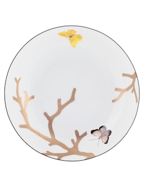 Plato sopa Bernardaud Aux Oiseaux de porcelana