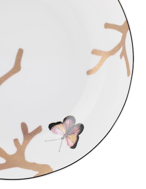 Plato sopa Bernardaud Aux Oiseaux de porcelana