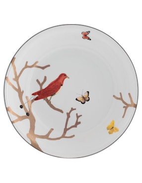 Plato hondo Bernardaud Aux Oiseaux de porcelana