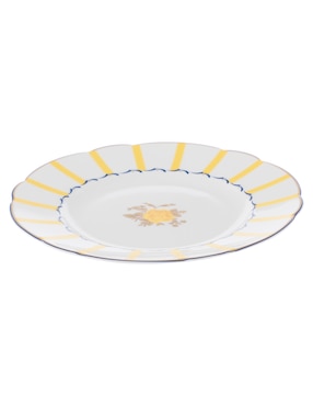 Plato Ensalada Bernardaud Brocante Amarillo De Porcelana