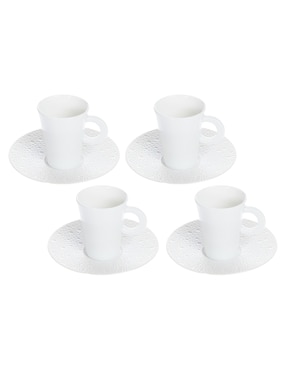 Set De Tazas Terno Bernardaud Ecume 8 Piezas