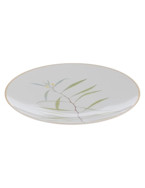 Plato Trinche Bernardaud Jardin Indien De Porcelana