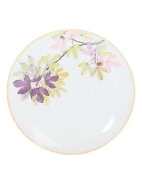 Plato ensalada Bernardaud Jardin Indien de porcelana