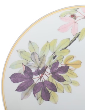 Plato ensalada Bernardaud Jardin Indien de porcelana