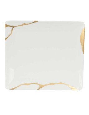 Bandeja decorativa Bernardaud Kintsugi de porcelana