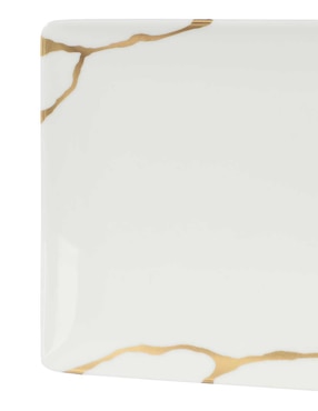 Bandeja decorativa Bernardaud Kintsugi de porcelana