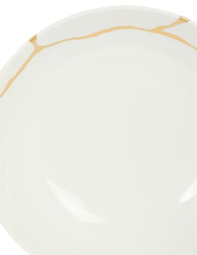 Plato sopa Bernardaud Kintsugi de porcelana