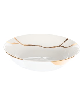 Plato hondo Bernardaud Kintsugi de porcelana
