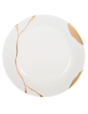 Plato hondo Bernardaud Kintsugi de porcelana