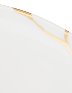 Platón Bernardaud Kintsugi de porcelana