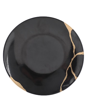 Plato ensalada Bernardaud Kintsugi Coal de porcelana