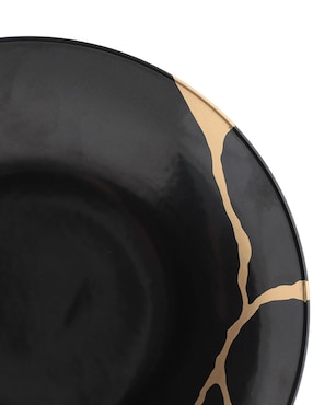 Plato ensalada Bernardaud Kintsugi Coal de porcelana